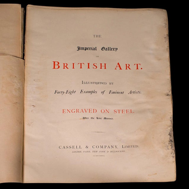 1887's 4 Vols Antique Folio Imperial Gallery of British Art For Sale - Image 4 of 12