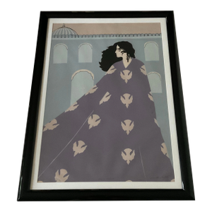 Vintage ‘Lady in Waiting’ Art Lithograph Pencil Artist Signed, Titled, Numbered 12/500, Framed