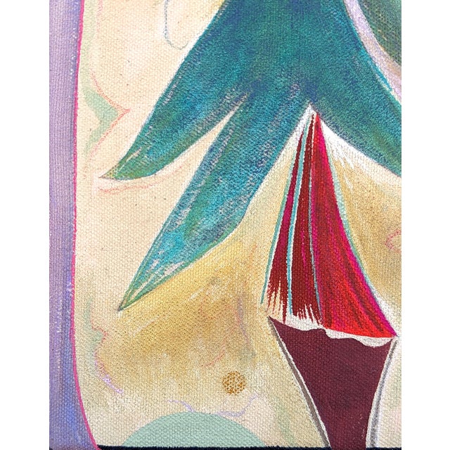Jessica Simorte "Evergreen" Contemporary Colorful Abstract Mixed Media Interior Space Painting, 2022 For Sale In Houston - Image 6 of 9