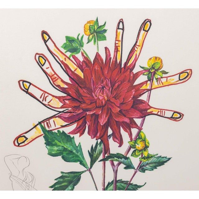 Contemporary Salvador Dali "Dahlia (Fingers)" Etching, 1972 For Sale - Image 3 of 12