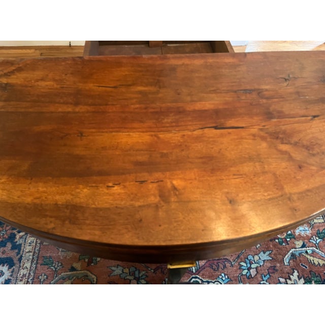 French Demi-Lune Cherrywood Oval Table Circa 1890 For Sale - Image 4 of 11