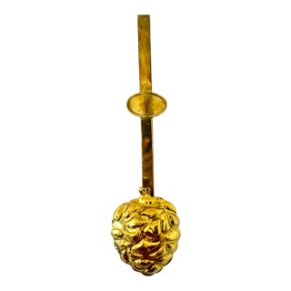 Brass Pinecone Over the Door Wreath Hook For Sale