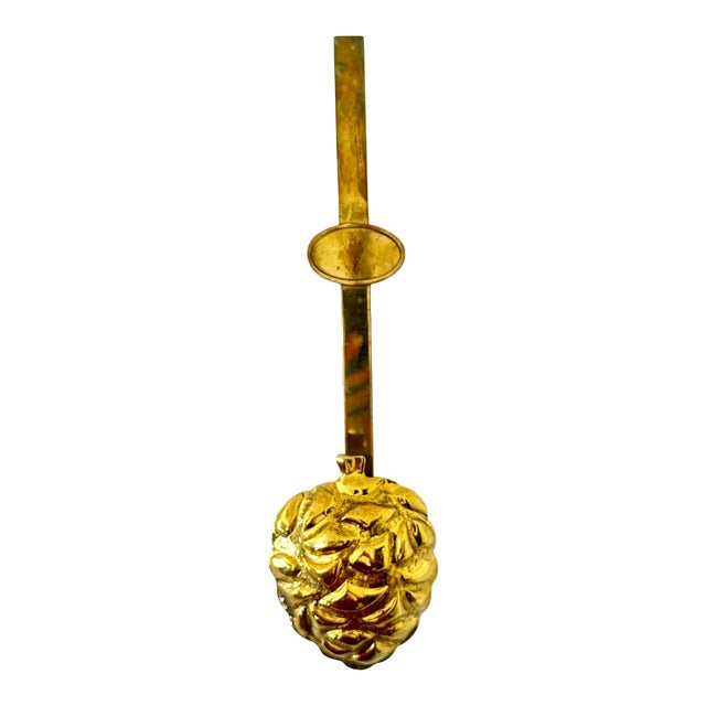 Brass Pinecone Over the Door Wreath Hook For Sale