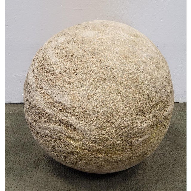 1940s Outdoor Stone Sphere. For Sale - Image 9 of 9