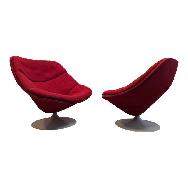 Mid Century Swivel Lounge Chairs by Pierre Paulin For Sale