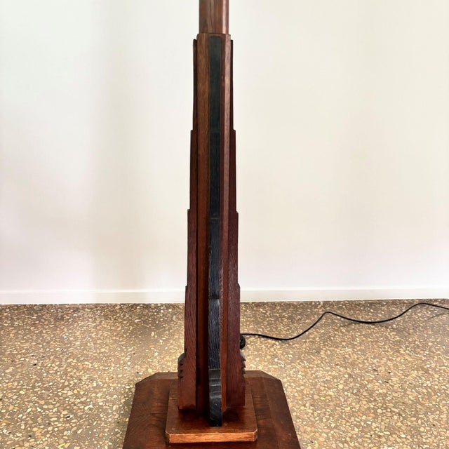 Art Deco Amsterdamse School Floor Lamp, Netherlands, 1930s For Sale - Image 6 of 10
