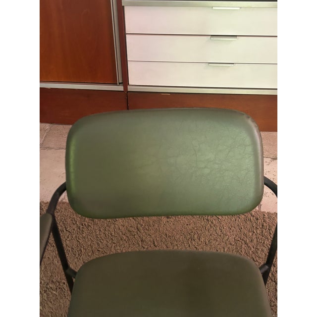Black Armchairs Coraline Model b Eugen Schmidt for Airborn, 1960, Set of 2 For Sale - Image 8 of 11