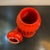 Mid-Century Italian Orange Moorish Art Pottery Jar For Sale - Image 9 of 11