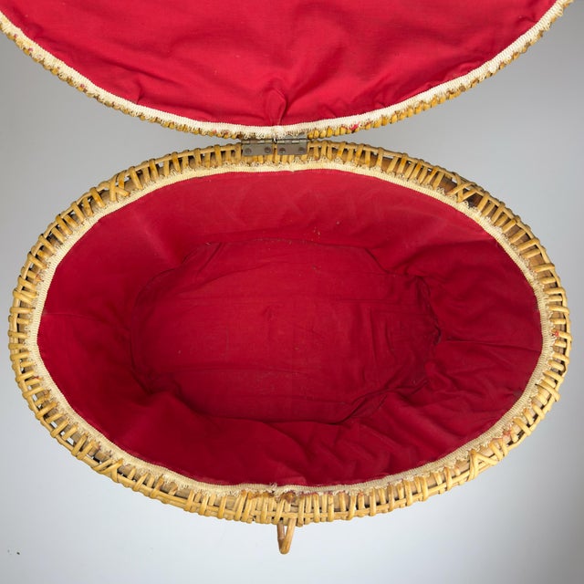 Vintage Rattan Basket, Italy, 1950s For Sale - Image 15 of 18