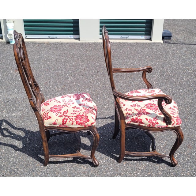 Exquisite Set of 8 Shell Carved 1940s French Dining Chairs For Sale - Image 10 of 17
