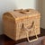 Rustic Mid 20th Century Vintage Natural Woven Wicker Carrying Case Basket For Sale - Image 3 of 12