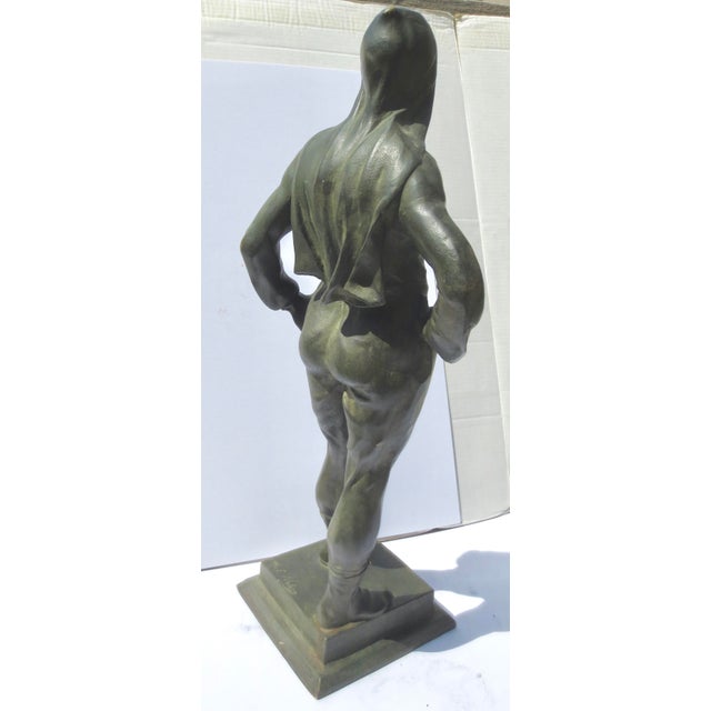 Metal Henri Alphonse Nelson Bronze Sculpture " DockWorker" For Sale - Image 7 of 12