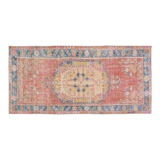 Vintage Turkish Anatolian Hand Knotted Wool Rug, 3'x6'6'' For Sale