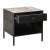 Iron & Travertine Nightstand / Side Cabinet For Sale - Image 10 of 11