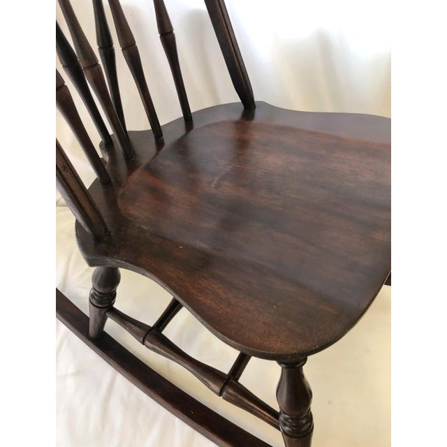 Vintage Early 20th Century Windsor Style Childs Rocking Chair For Sale In Birmingham - Image 6 of 10