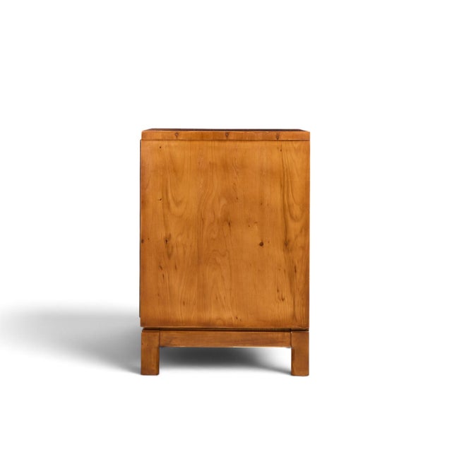 Mid 20th Century Hickory Manufacturing Mid Century Walnut and Brass Campaign Nightstand For Sale - Image 5 of 11