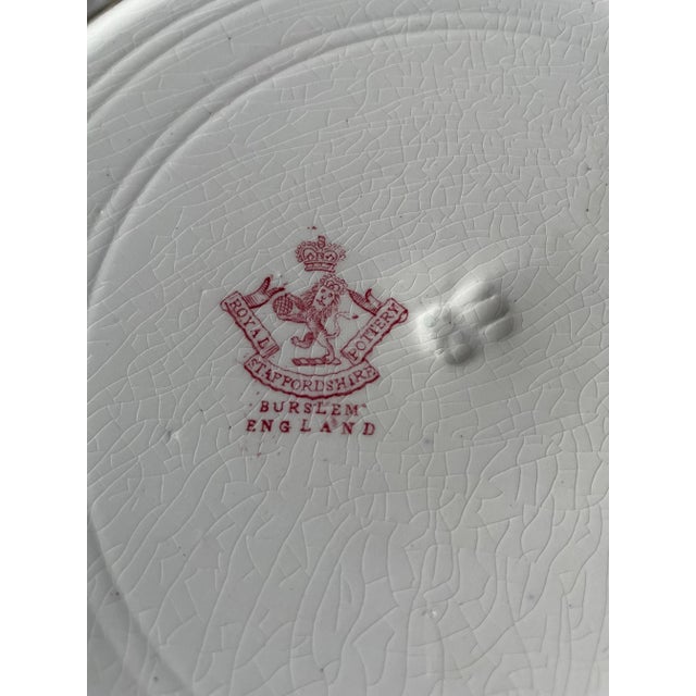 Ceramic Antique English Royal Staffordshire Cairo Platter / Charger - 12.5” For Sale - Image 7 of 8