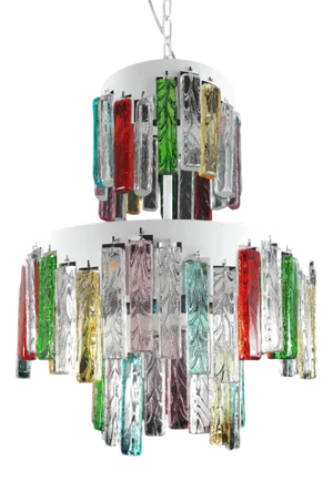 Art Deco Style Murano Glass Chandelier, Venice, Italy, 1979
