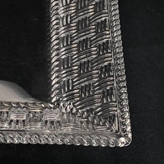Vintage Tiffany & Co Woven Basket Weave Square Crystal Platter / Dish For Sale - Image 11 of 16