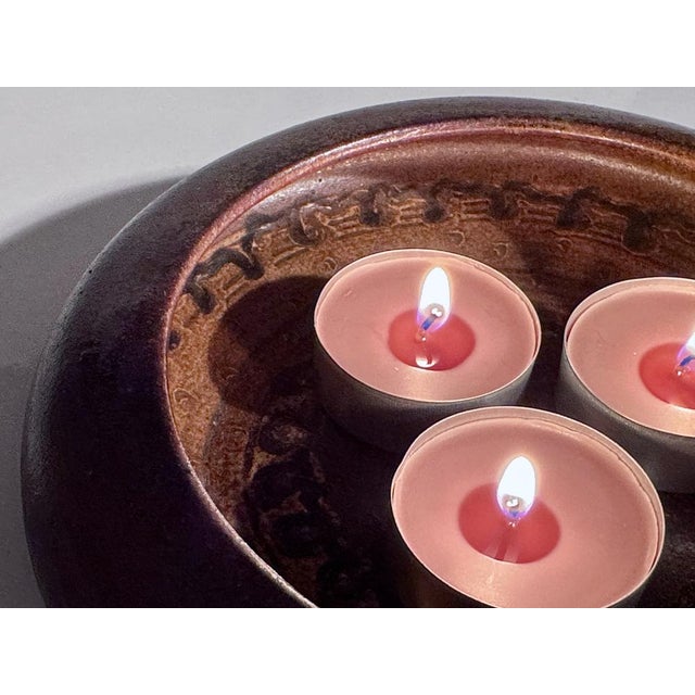 Beige Studio Ceramic Art Bowl from Helma Klett, Germany, 1960s For Sale - Image 8 of 16