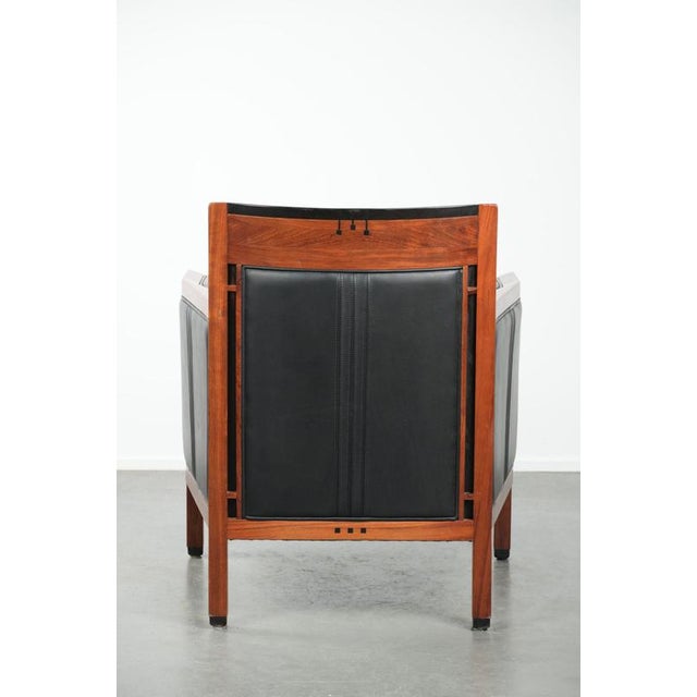 Art Deco Decoforma Series Armchair in Black Leather and Wood from Schuitema For Sale - Image 4 of 13