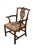 This stately Early 20th Century Chippendale style interlaced back armchair beautifully replicates the ornate elegance of...