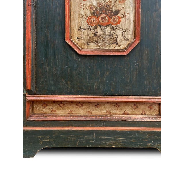 Wood Petrol Green Painted Wardrobe, 1810 For Sale - Image 7 of 18