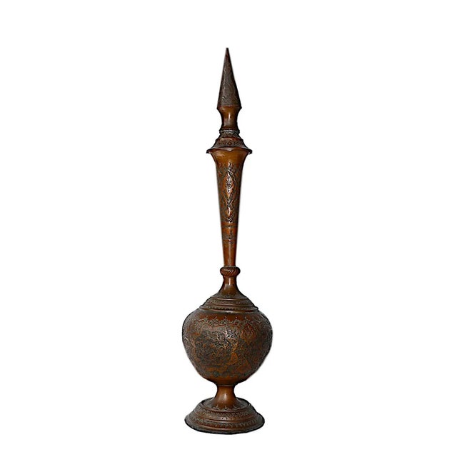 Copper Vase with Engraving, 1940s For Sale - Image 13 of 13