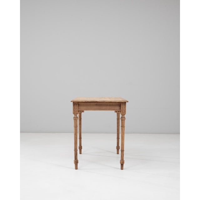 19th Century French Louis XVI Wooden Writing Table with Fluted Legs For Sale - Image 18 of 18