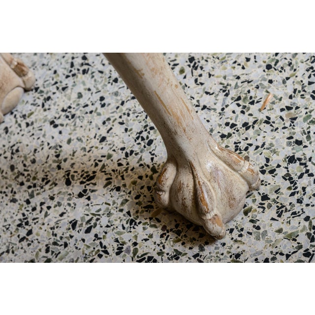 Marble Top Console With White Marble Top For Sale In West Palm - Image 6 of 10