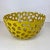 1990s Contemporary Free Form Cutout Ceramic Decorative Bowl in Mustard Yellow For Sale - Image 4 of 13