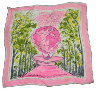 World's Fair 1964 Unisphere Silk Scarf Vera For Sale