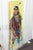 Yellow Abstract Painting of an Indian on Canvas For Sale - Image 8 of 10
