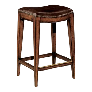 Saddle Seat Bar Stool, Bordeaux Finish