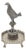 Silver Toothpick Holder with Bird For Sale