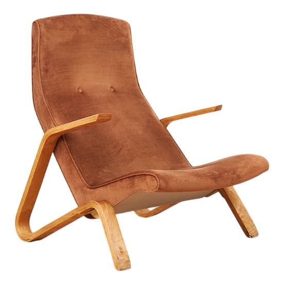 Grasshopper Armchair with Molded Plywood Frame by Eero Saarinen for Knoll International, 1946 For Sale