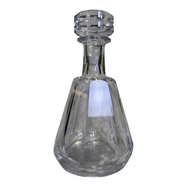 Mid 20th Century Mid-Century Modern Baccarat Talleyrand Cut Crystal Liquor Decanter With Stopper - Signed For Sale