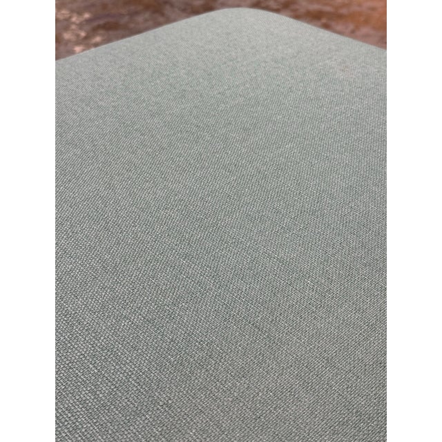 Teal Hickory Chair Cocktail Ottoman For Sale - Image 8 of 12