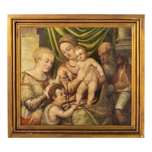 Flemish School Artist, Artist, Figurative Scene, 17th Century, Oil on Canvas, Framed