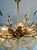 Glass Vintage White Milk Glass Floral Flush Mount Chandelier For Sale - Image 7 of 14