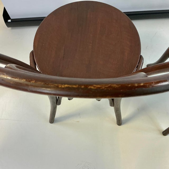 1940s Boho Chic French Style Heywood-Wakefield Bentwood Bistro Cafe Chairs - Set of 4 For Sale - Image 16 of 18