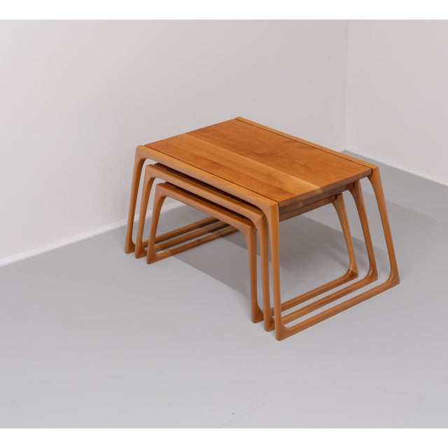Sculptural Maple Nest of Three Tables, 1970s, Set of 3 For Sale - Image 13 of 16