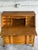 Oak Slant-Front Bureau Writing Desk With Storage Mid-Century Modern 1970s For Sale - Image 4 of 11