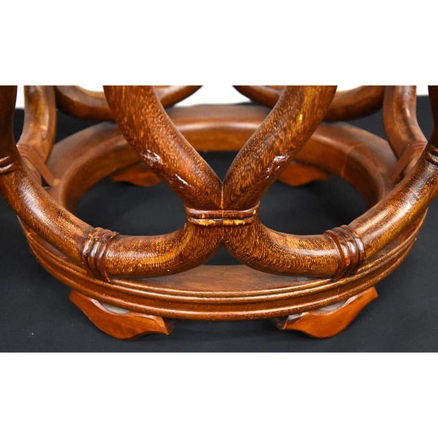 Late 20th Century Pair of Bentwood Drum Stools With Inset Porcelain Top For Sale In Greensboro - Image 6 of 9