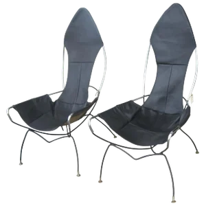 Vintage Tony Paul Sling Chairs - a Pair