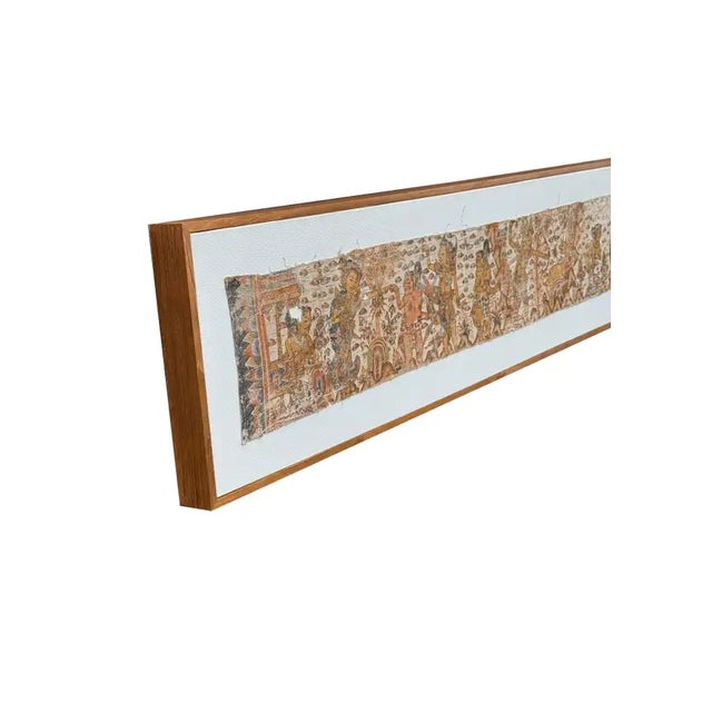 Bali Hindu Textile Framed 'Kamasan' Painting, Indonesia C. 1900 For Sale - Image 12 of 14