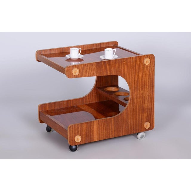 Restored Midcentury Mahogany Trolley. Revived Polish. Source: Czechia Period: 1960-1969 Material: Mahogany Our...