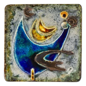German Ceramic Wall Tile Plaque by Helmut Friedrich Schäffenacker