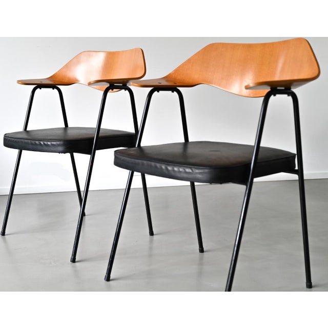 Black Robin Day Chairs attributed to Robin & Lucienne Day, Set of 2 For Sale - Image 8 of 8