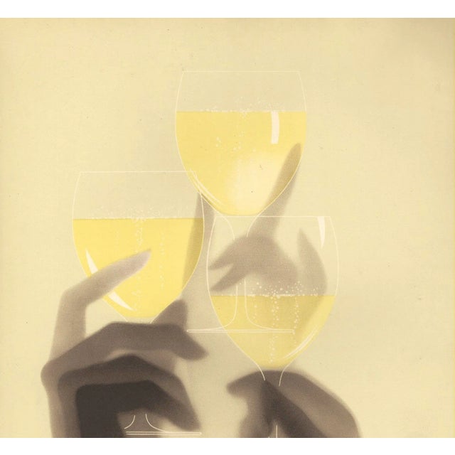 VERY RARE! 1932 illustration for French Champagne catalog by Art Deco illustrator, Paul Iribe. Iribe was a well-known...